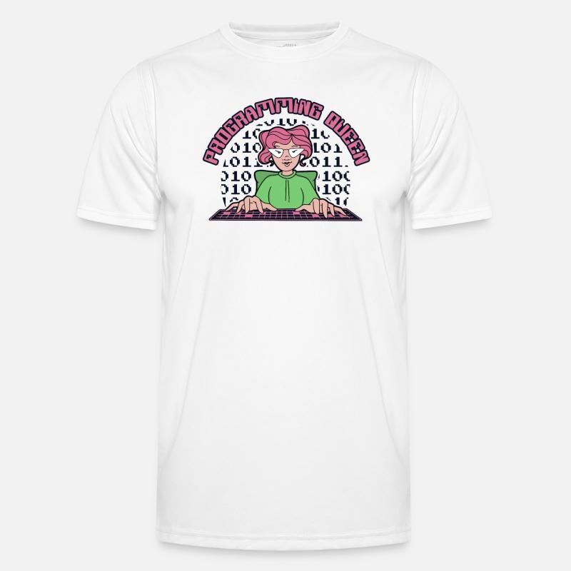 Programming Queen Softwareentwickler Developer - Männer Funktions-T-Shirt - Weiß