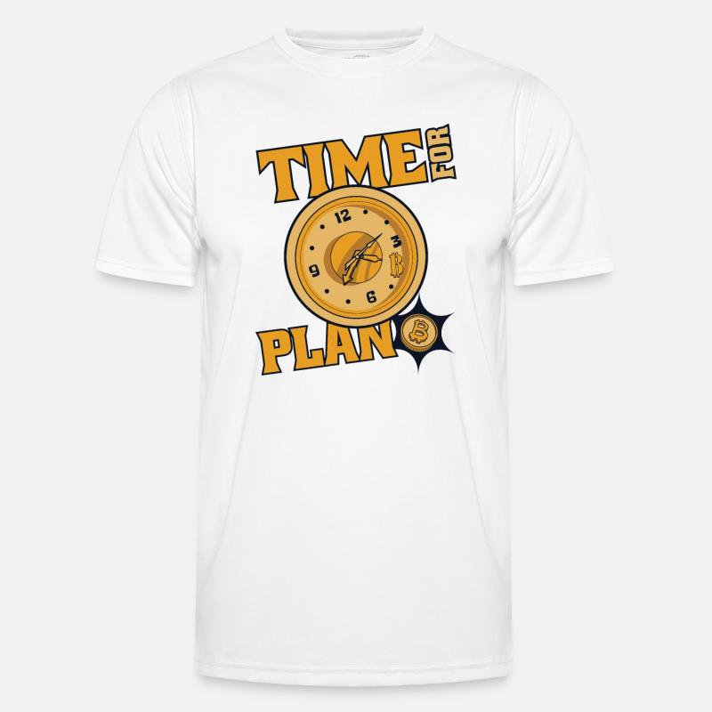 Time For Plan Bitcoin Kryptowährung Blockchain Männer Funktions-T-Shirt