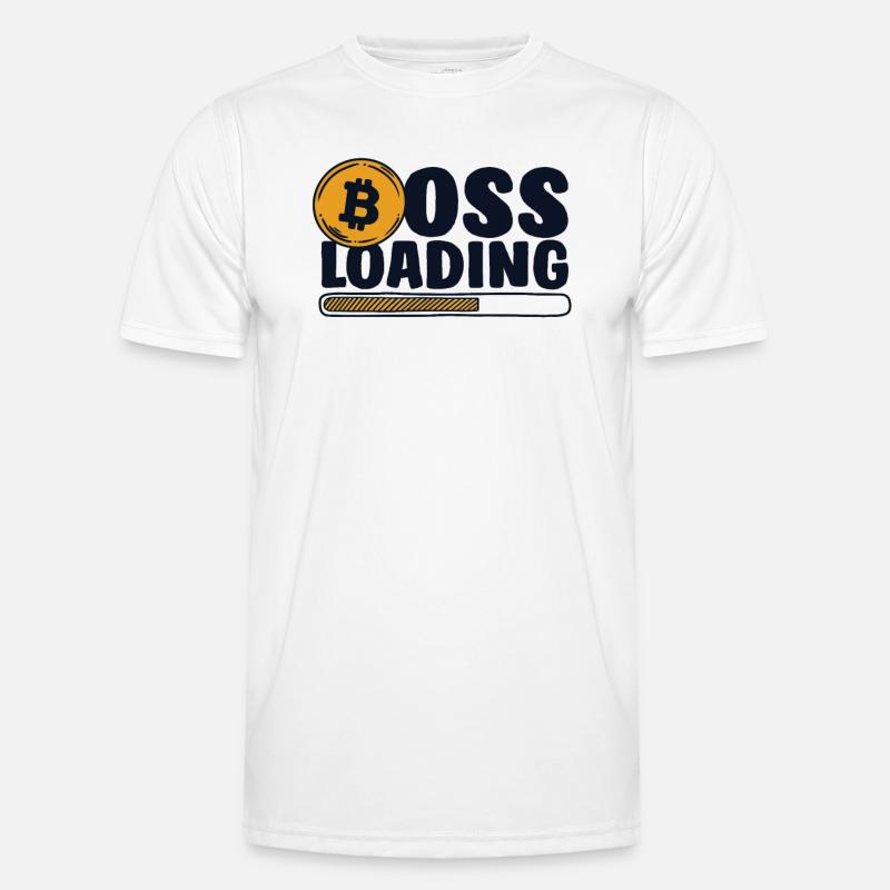 Loading Crypto Kryptowährung Blockchain - Männer Funktions-T-Shirt - Weiß
