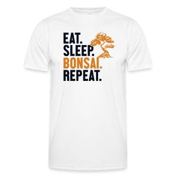 Eat Sleep Bonsai Repeat Indoor Bonsai Bonsai Schalen - Männer Funktions-T-Shirt - Weiß - Vorne - AI Model Male 178 dark (178cm)