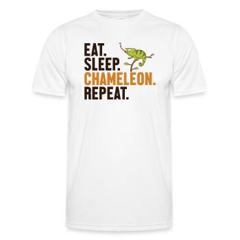 Manger Dormir Caméléon Répéter Voilé Panther Amant - T-shirt sport Homme - blanc - Devant - AI Model Male 178 dark (178cm)