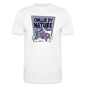 Chiller By Nature Brown-Throated Pilosa Folivora - Men's Functional T-Shirt - white - Front - AI Model Male 178 dark (178cm)