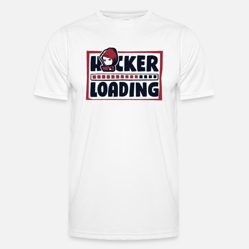 Hacker Loading Phishing Sniffer Social - Men's Functional T-Shirt - white