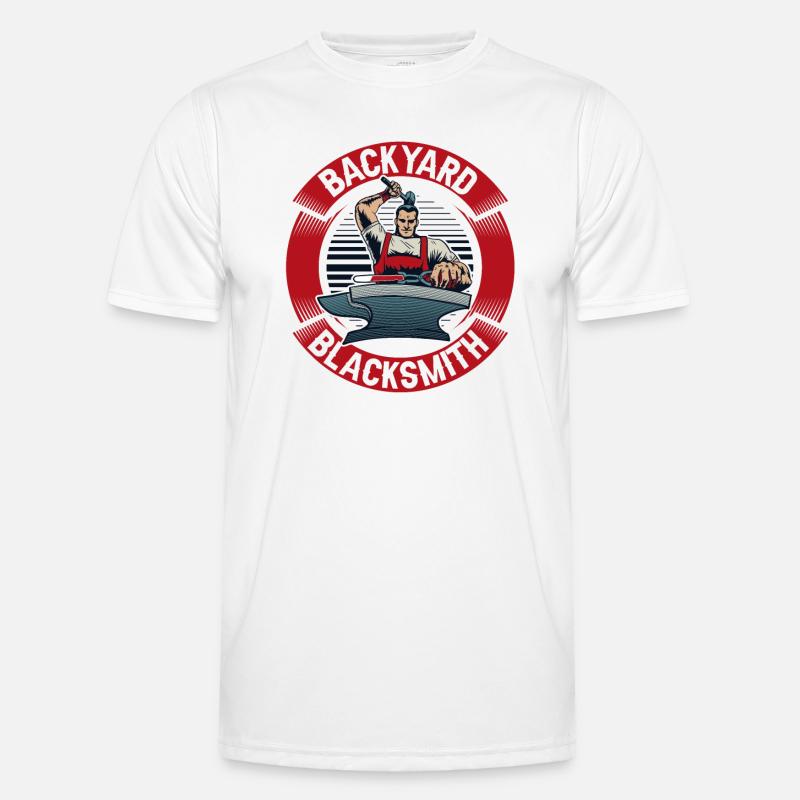 Backyard Blacksmith Blacksmith Forging - Männer Funktions-T-Shirt - Weiß