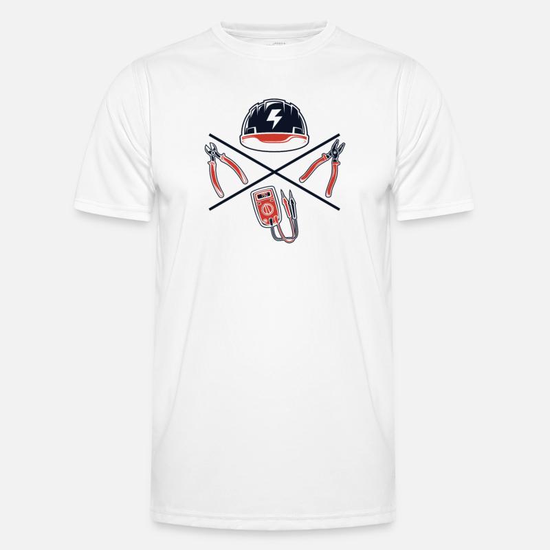Electrical Engineer Electrician Electronics Technician - Men's Functional T-Shirt - white