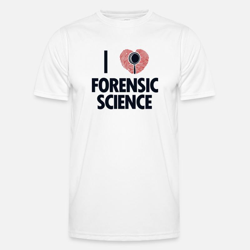 I Love Forensic Science IT Forensics Dactyloscopy Men's Functional T-Shirt