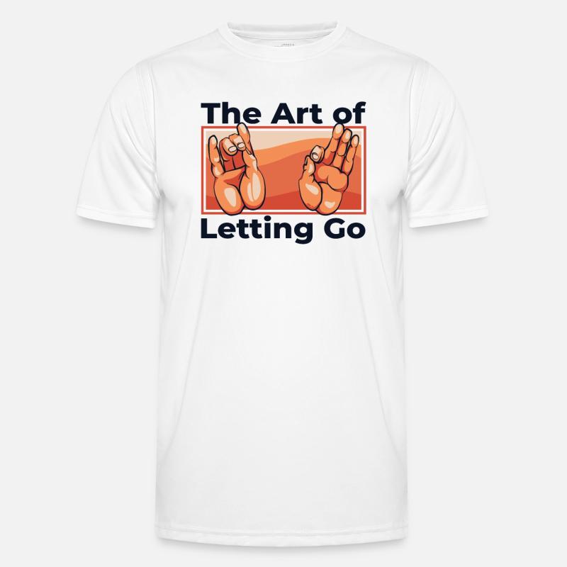 Die Kunst des Loslassens Buddhistisches Statuensymbol Männer Funktions-T-Shirt