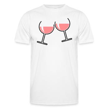X2 Rose Stem Foot - Men's Functional T-Shirt - white - Front - AI Model Male 178 dark (178cm)