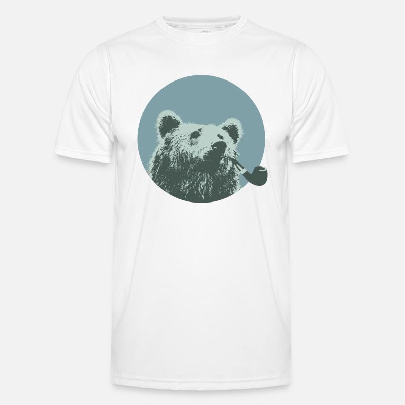 Smoking Bär Männer Funktions-T-Shirt
