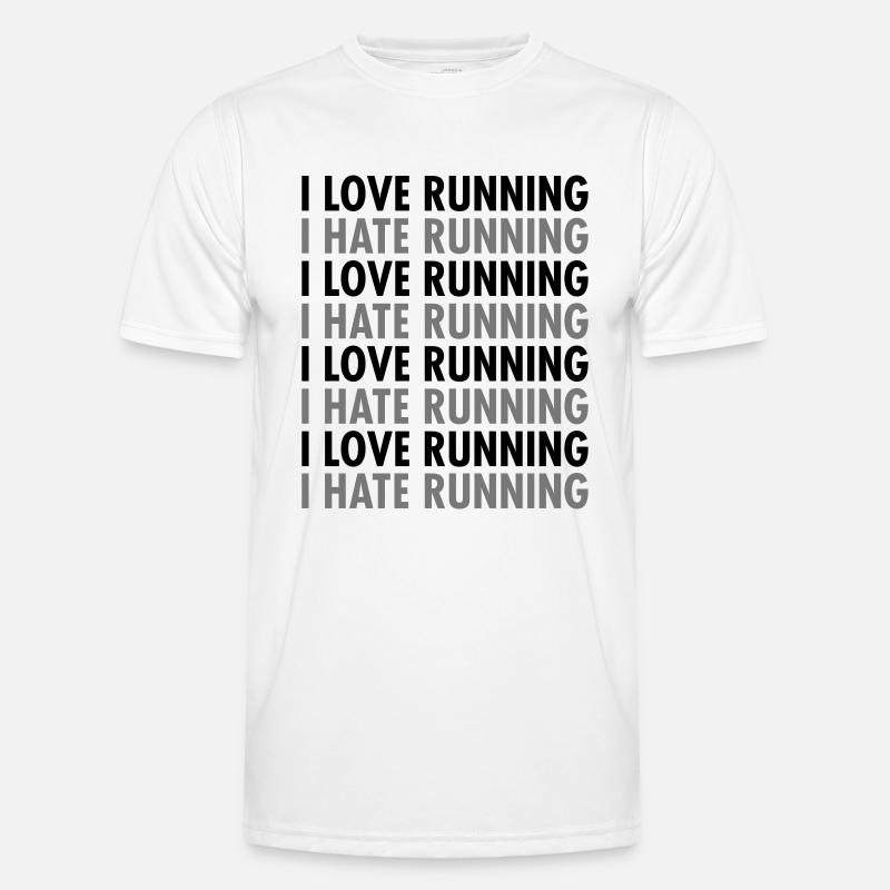 I Love / Hate Running - Men's Functional T-Shirt - white