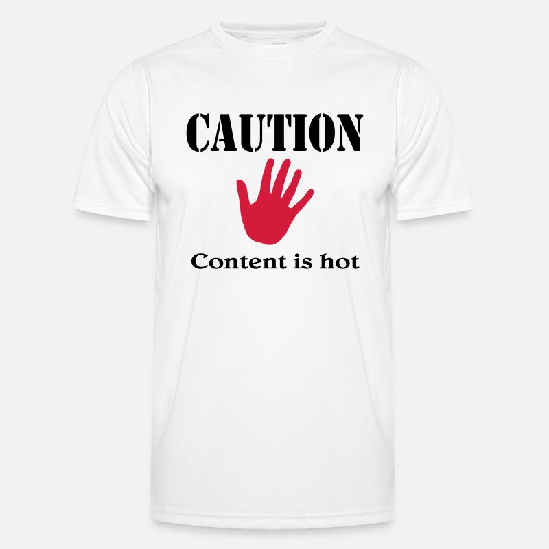 Caution, content is hot Men's Functional T-Shirt