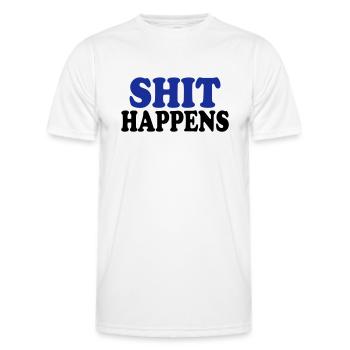 Shit happens - Männer Funktions-T-Shirt - Weiß - Vorne - AI Model Male 178 dark (178cm)