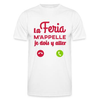 Feria alcool humour - T-shirt sport Homme - blanc - Devant - AI Model Male 178 dark (178cm)