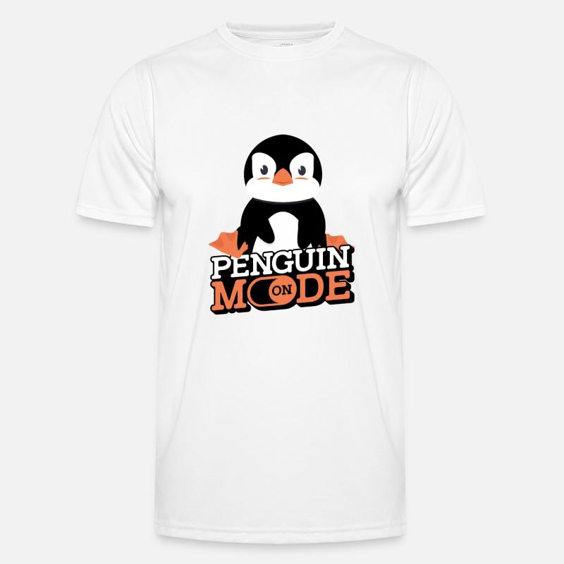 Penguin Mode On Kaiserpinguin Seevogel - Männer Funktions-T-Shirt - Weiß