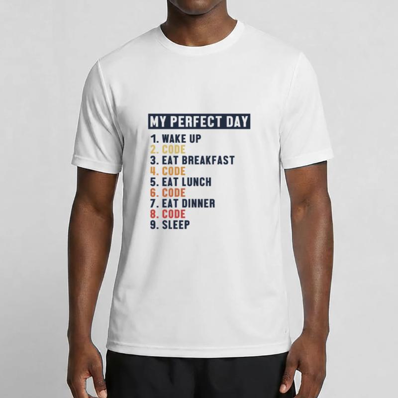 Coding Perfect Day Developer Softwareingenieur Männer Funktions-T-Shirt