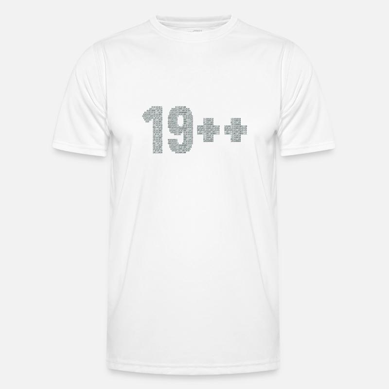 19++ Programmierer Softwareingenieur Coder 20. - Männer Funktions-T-Shirt - Weiß