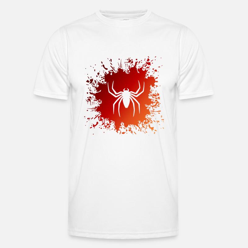 Spinne Spider Splash - Männer Funktions-T-Shirt - Weiß