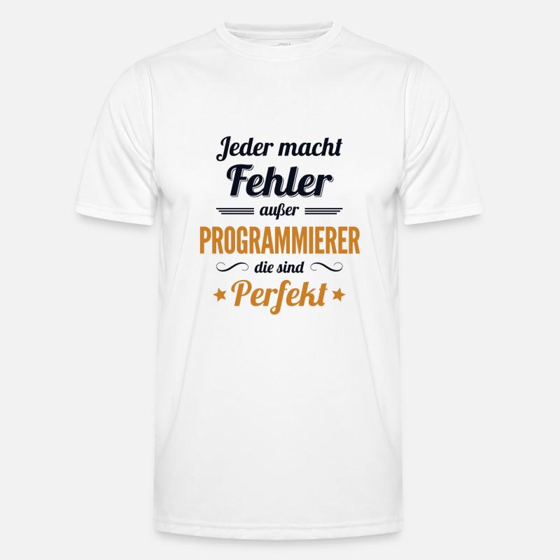 Programmierer sind Perfekt Developer Coder - Männer Funktions-T-Shirt - Weiß