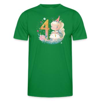 Prinzessin 4 Geburtag - Männer Funktions-T-Shirt - Kelly Green - Vorne - AI Model Male 178 dark (178cm)