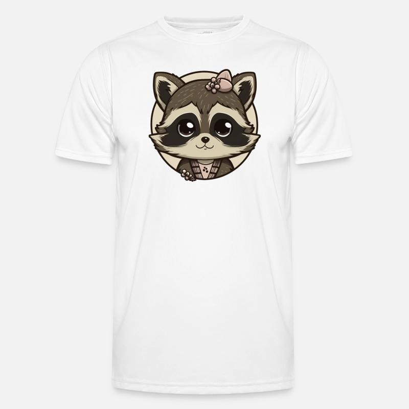 Süßes Waschbärmädchen Männer Funktions-T-Shirt