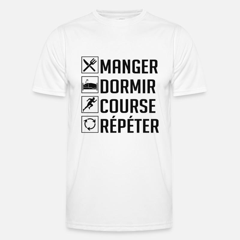 Manger, Dormir, Course, Répéter T-shirt sport Homme