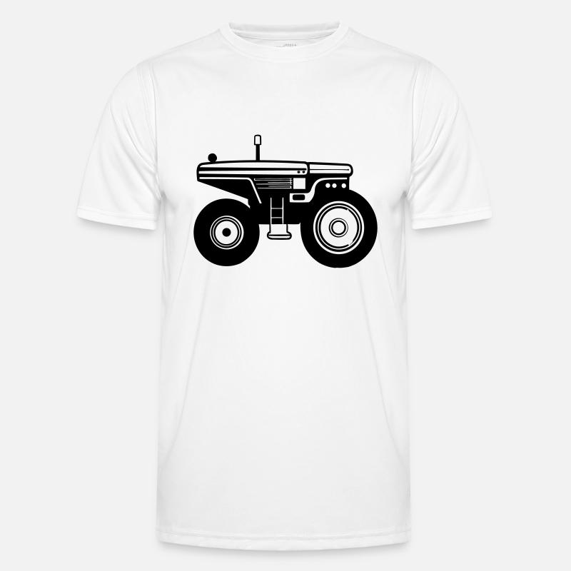 Traktor - Männer Funktions-T-Shirt - Weiß