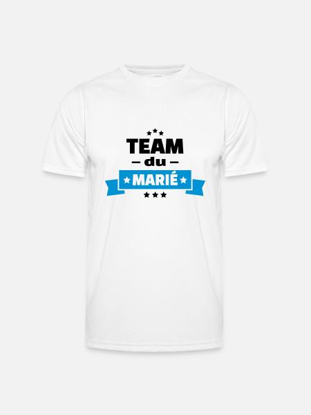 team du marié (vers.15) - T-shirt sport Homme - blanc
