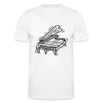 Piano Musician - Men's Functional T-Shirt - white - Front - AI Model Male 178 dark (178cm)