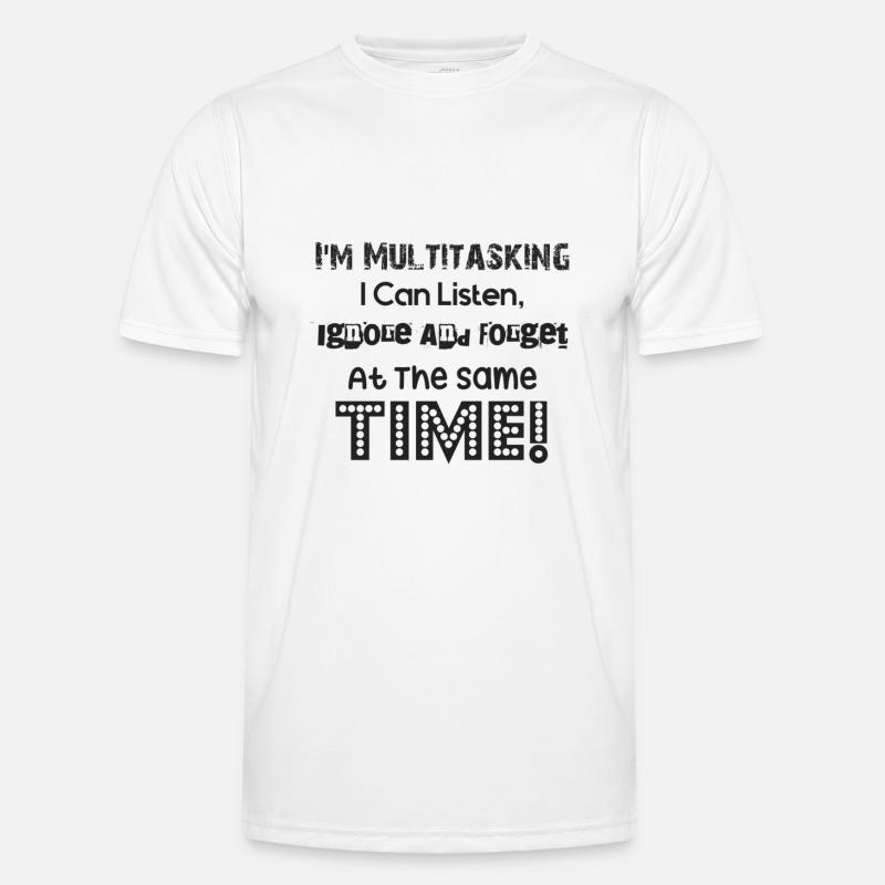 ADHS - Ich bin Multitasking - Männer Funktions-T-Shirt - Weiß