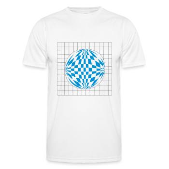 Sphere 3D - Men's Functional T-Shirt - white - Front - AI Model Male 178 dark (178cm)