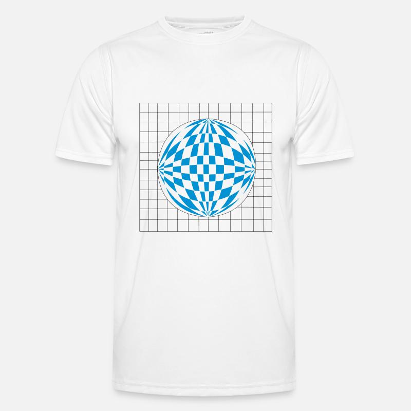 Kugel 3D Männer Funktions-T-Shirt