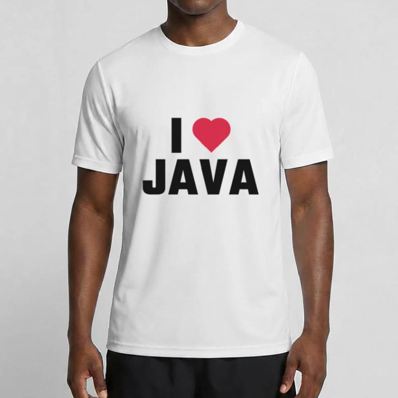 Ich liebe Java Männer Funktions-T-Shirt