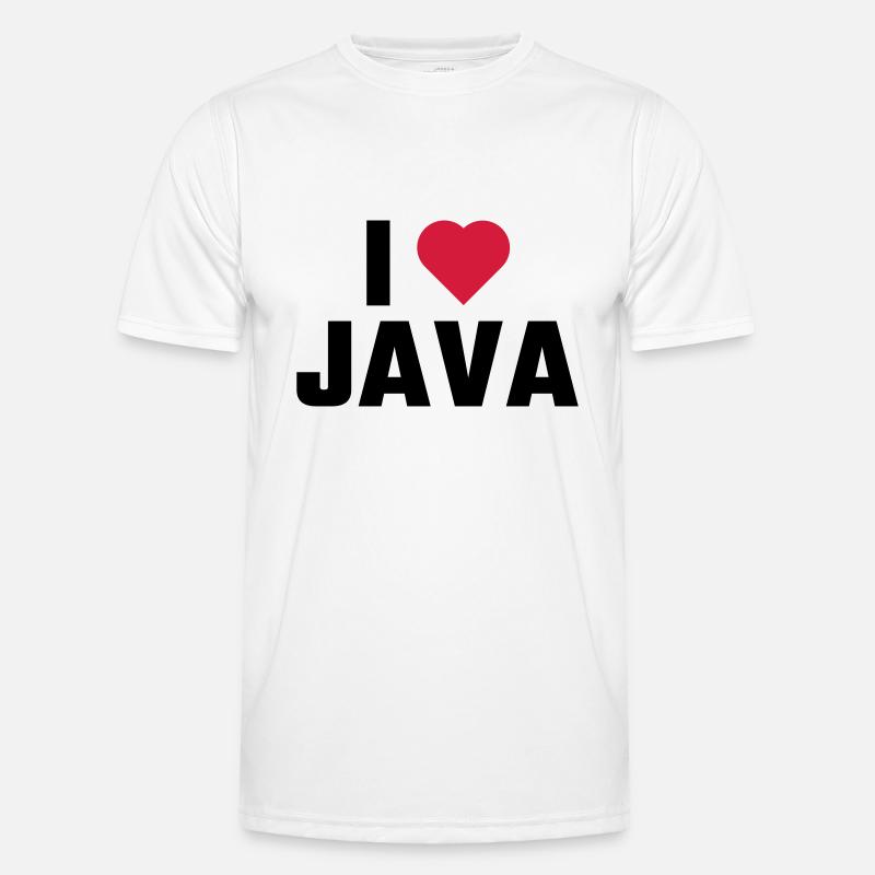 Adoro JAVA - Maglietta sportiva per uomo - bianco