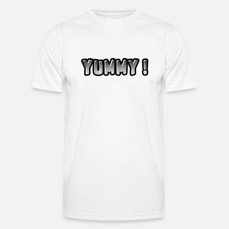 YUMMY | Tolle Geschenk Idee - Männer Funktions-T-Shirt - Weiß