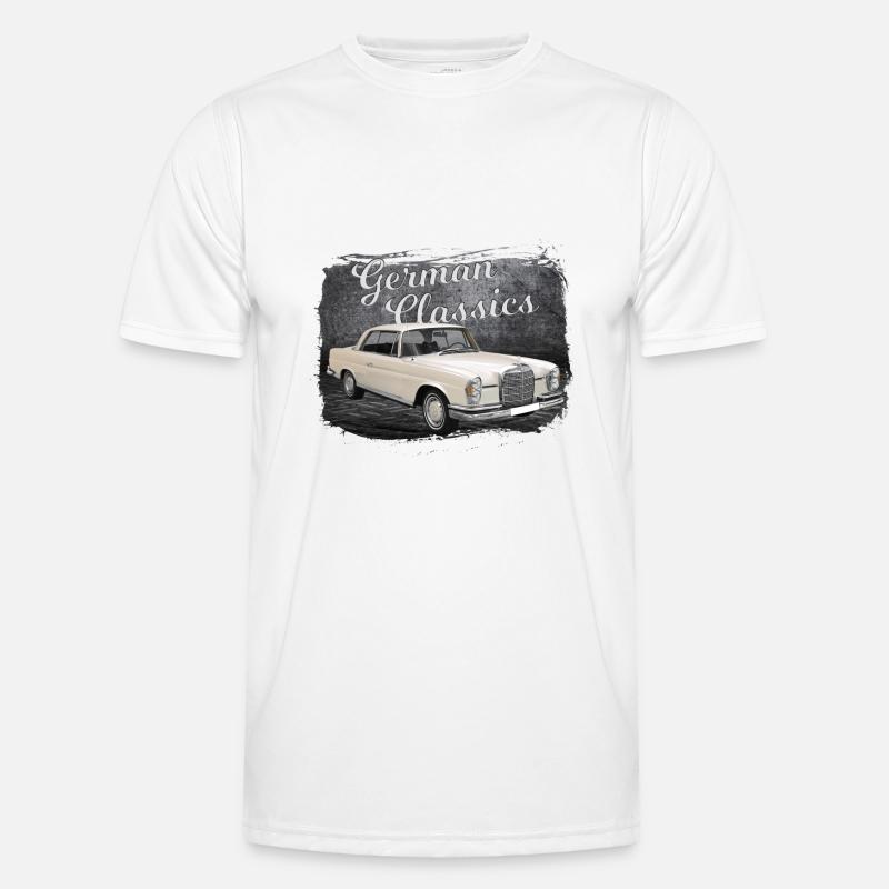 German Classics Strich Acht Oldtimer - Männer Funktions-T-Shirt - Weiß