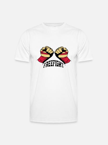 Freefight Fists - Männer Funktions-T-Shirt - Weiß