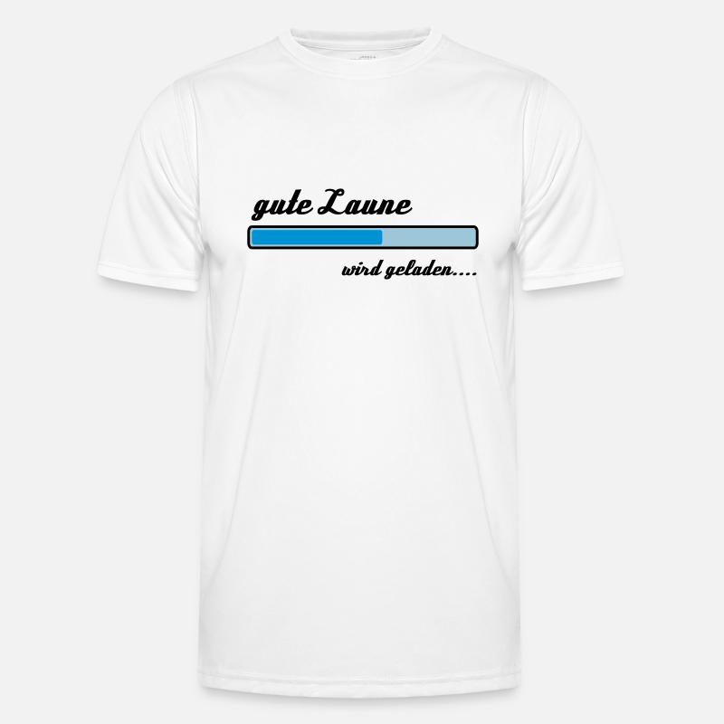 Gute Laune wird geladen... - Männer Funktions-T-Shirt - Weiß