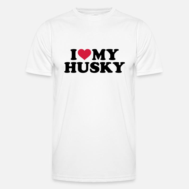 Husky - Männer Funktions-T-Shirt - Weiß