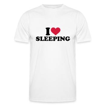 Schlafen - Männer Funktions-T-Shirt - Weiß - Vorne - AI Model Male 178 dark (178cm)