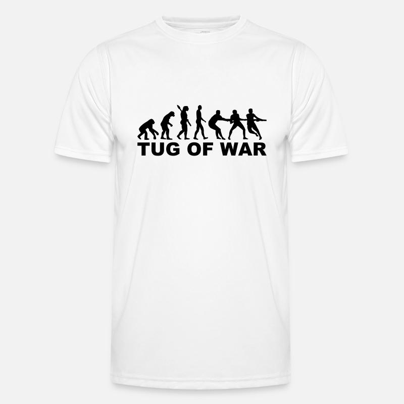 Evolution tug of war - Men's Functional T-Shirt - white