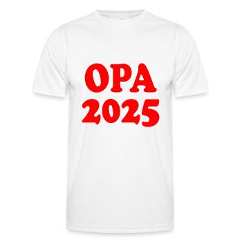 Opa 2025 - Männer Funktions-T-Shirt - Weiß - Vorne - AI Model Male 178 dark (178cm)