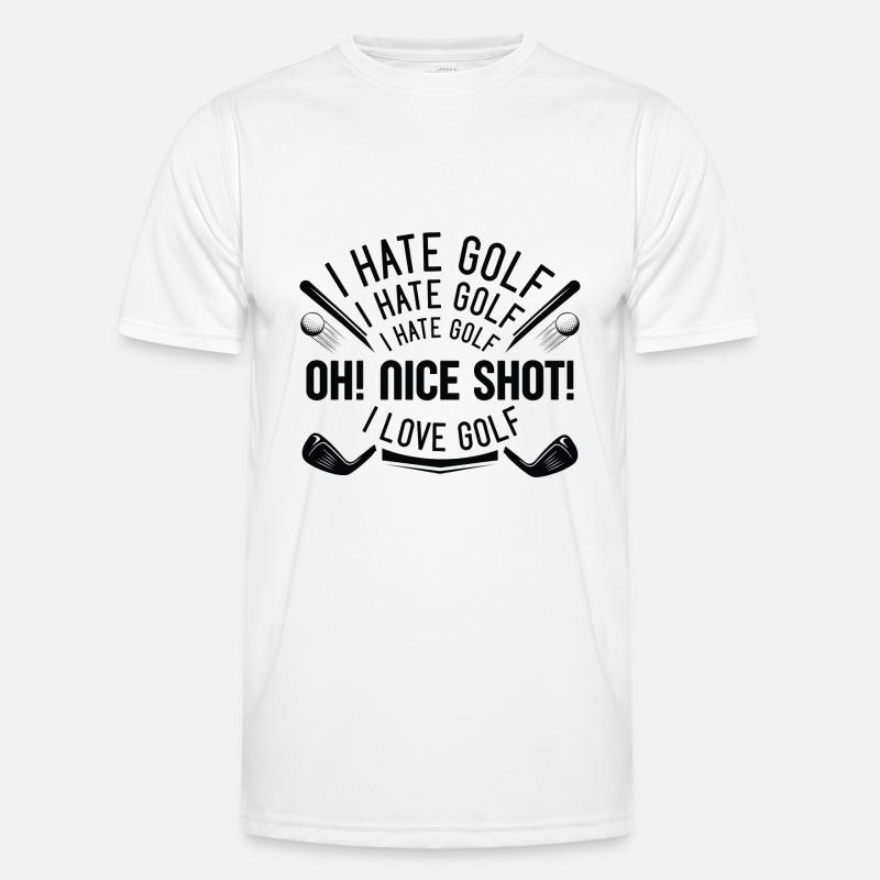 I Hate Golf - Men's Functional T-Shirt - white