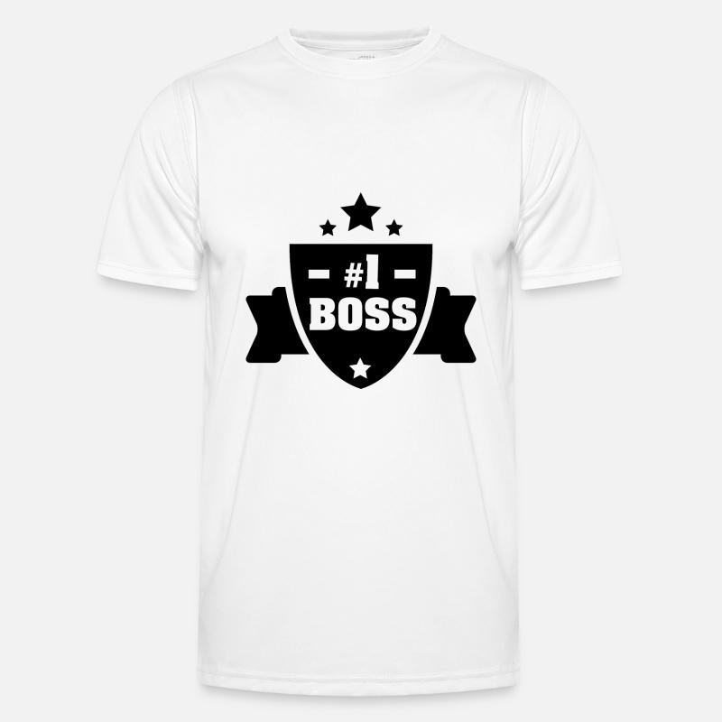 Boss Nummer eins - Männer Funktions-T-Shirt - Weiß