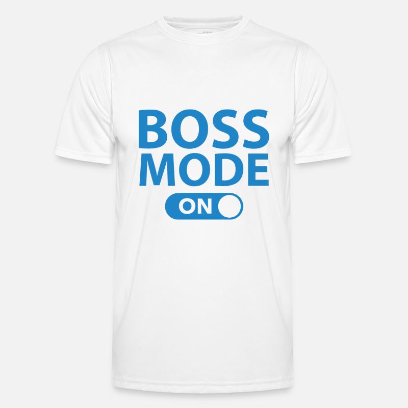 Boss-Modus ein - Männer Funktions-T-Shirt - Weiß