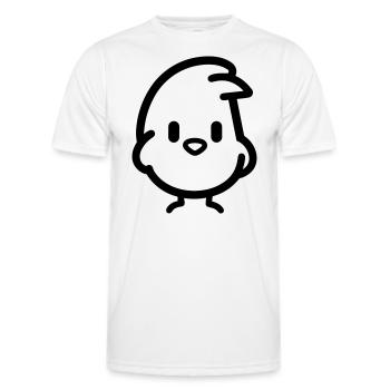 chick - Men's Functional T-Shirt - white - Front - AI Model Male 178 dark (178cm)