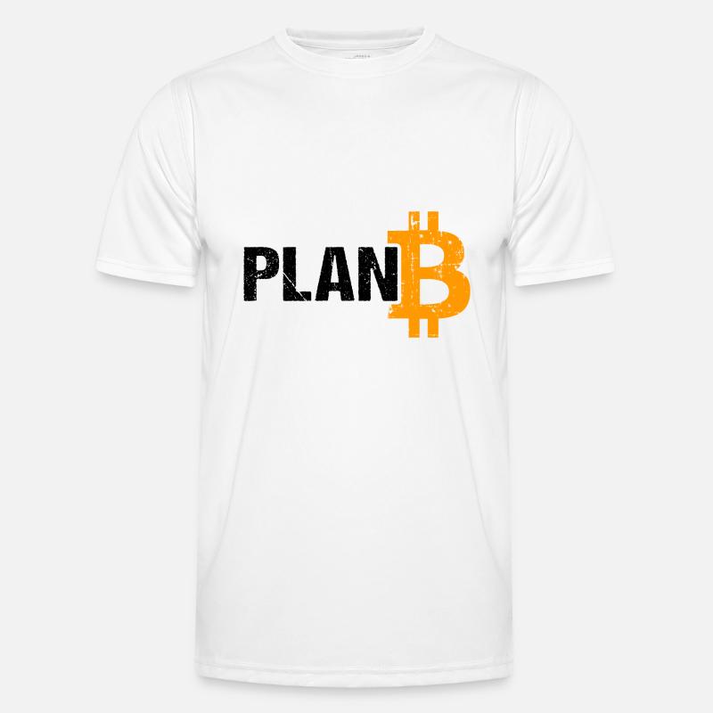 Plan B Bitcoin Cryptocurrency - Men's Functional T-Shirt - white