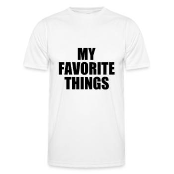 my favorite things - Männer Funktions-T-Shirt - Weiß - Vorne - AI Model Male 178 dark (178cm)