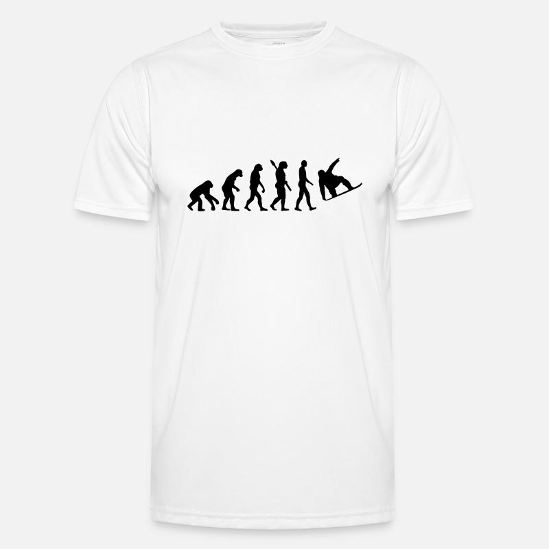 Evolution Snowboard - Männer Funktions-T-Shirt - Weiß