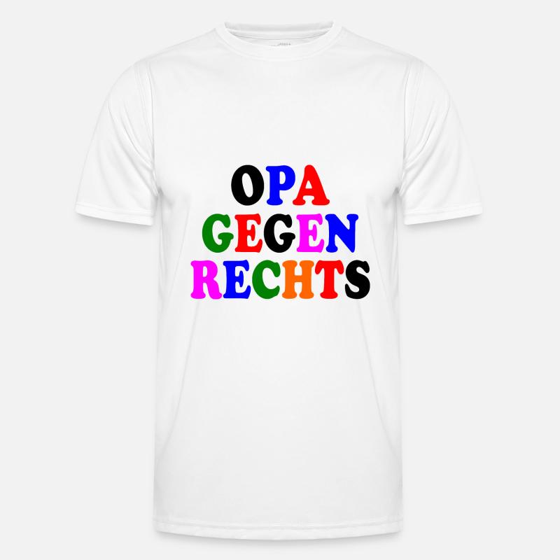 Opa gegen rechts Männer Funktions-T-Shirt