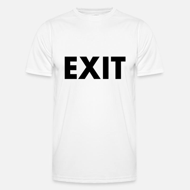 Exit - Männer Funktions-T-Shirt - Weiß